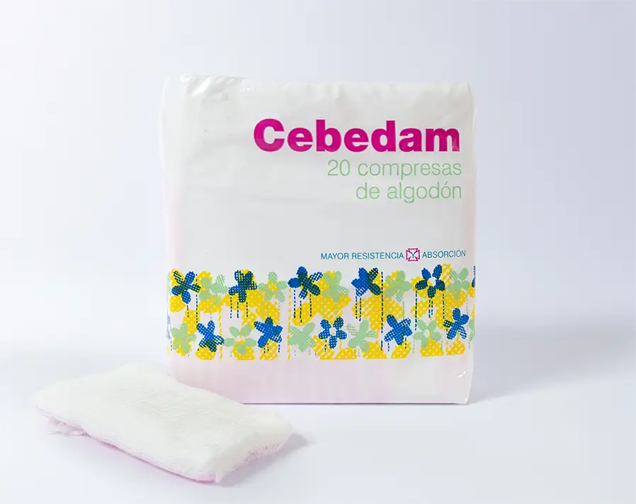 Compresas tocológicas de algodón Cebedam